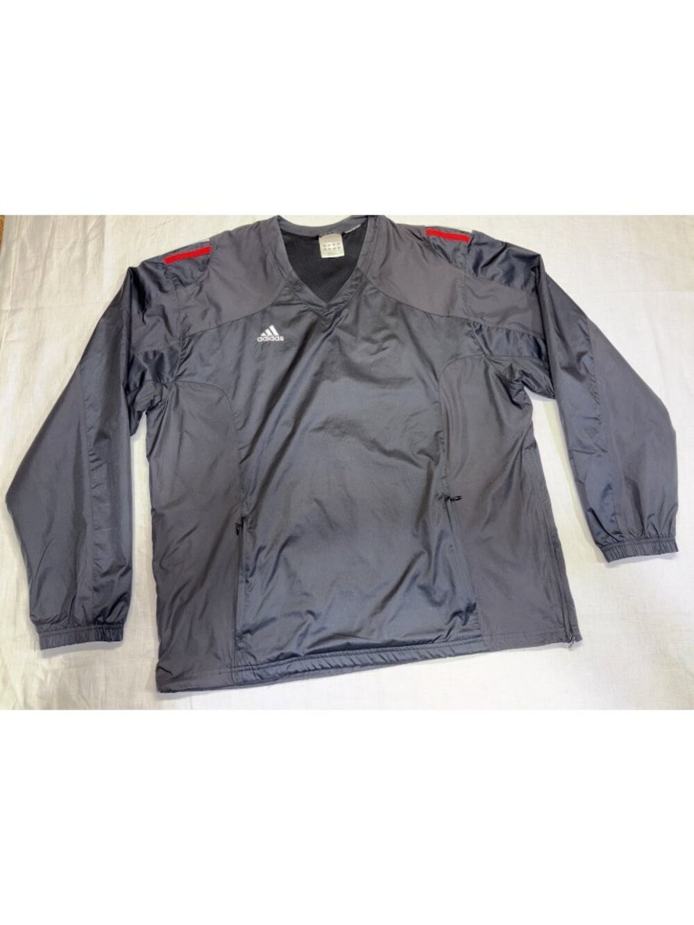 Adidas Climalite  Pullover Rain Resistant Windbreaker Men Large Side Zip Black